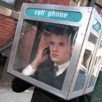 Portable cell phone booth makes you seem more old school