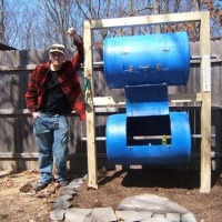 Double-barrel composter