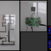 Pacman game path arranged into audio tape