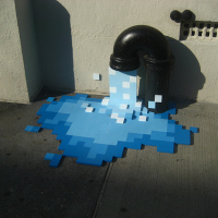 Pixellated water helps conserve real water for Earth Day