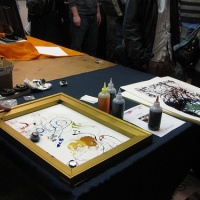 ITP show: Brushbots,  Paint Brushes with a mind of their own