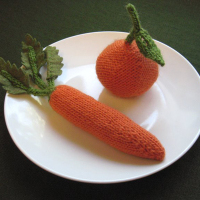 Knitted Carrots & Mandarins