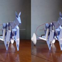 Battery powered paper horse