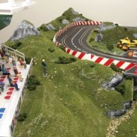 Building slot car scenery