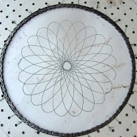 Spirograph with bike parts