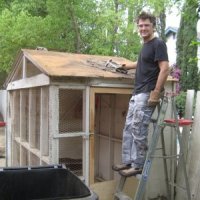 Mark makes a chicken coop