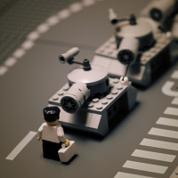 Classic photos remade in LEGO