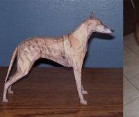 Papercraft greyhound