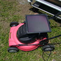 Solar lawn mower