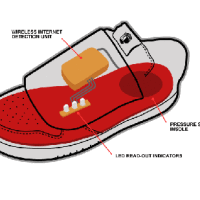 Shoes detect wireless signals with every step