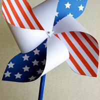 Patriotic paper pinwheel printouts