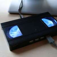 Glowing VHS tape USB hub will make you remember the good old days