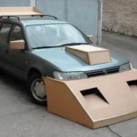 Cardboard car improvements make it more aerodynamic