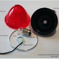 Flashing LED beehive beacon