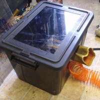 Homemade grit blasting cabinet