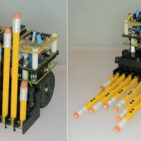 Autonomous bot uses pencil erasers as bumpers