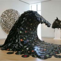 “Sound Wave” – A wave made from a pile of melted vinyl records