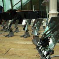 Audience installation creates a spectacle with rotating mirrors