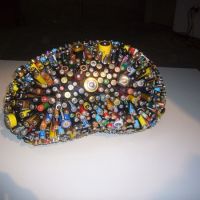 Ball of batteries cools and forms organic object