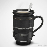 Lens coffe cup