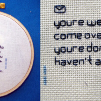 Embroidered text messages