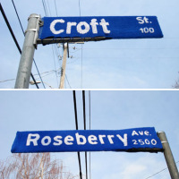 Laura Marsden’s Knitted Street Signs