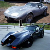 Corvette morphs into the Bat-mobile