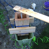 Homemade cider press