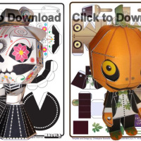 Halloween paper toys