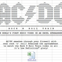 AC/DC â€œRock N Roll Trainâ€ â€“ music video in an Excel spreadsheet