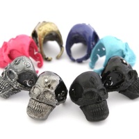 Handmade metal USB skull rings