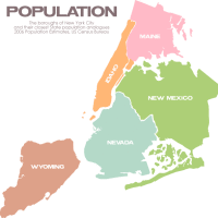 Population map – Boroughs of NYC