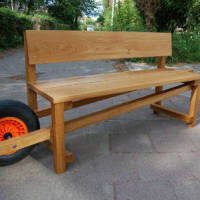 Mobile bench will make it easier to move around your deck furniture