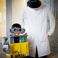 Father & son as Eve & Wall-e