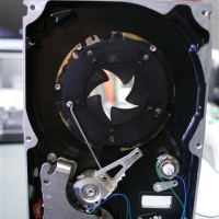 Hard drive laser shutter