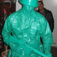 Plastic army man costume