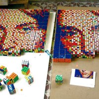 Rubik’s Cube mosaic puzzle