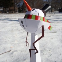 Snowman paper toy