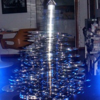 Christmas tree made from 70 SCSI hard drives