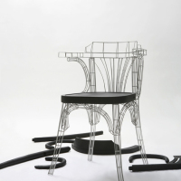 Grid Chair looks like a wireframe model