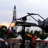 Tim O’Reilly rides the Jet Ponies at World Maker Faire NY