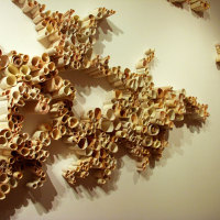 Paper sculptures turn ordinary space into organic matter