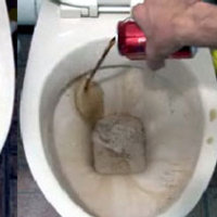 Clean a toilet with Coke