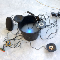Recycled speakers and tangled wires make beautiful music
