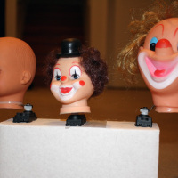 Twitchie clown heads on Attack of the Show!