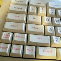 Lisp Machine keyboard close up