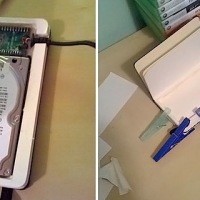 Hardcover hard drive with moleskine enclosure