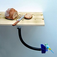 Breadboard birdfeeder simplifies crumb distribution