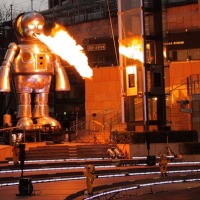 Giant flame-throwing robo-babies