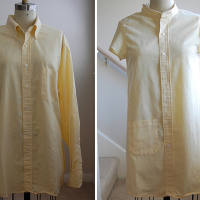 How-To: Refashion Men’s Shirt Into a Shirtdress